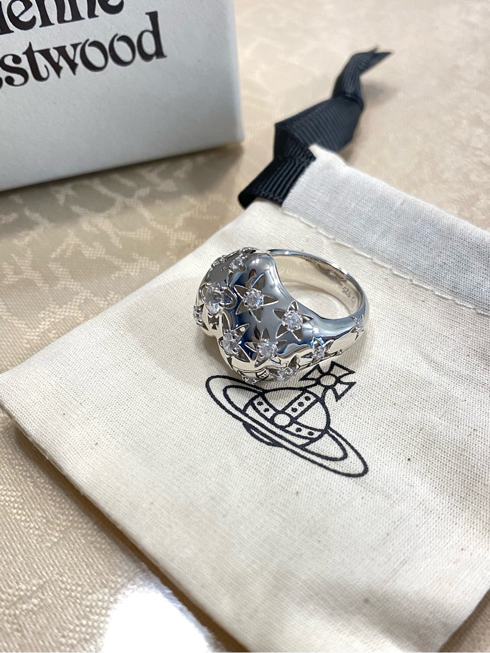 Vivienne Westwood heart shaped 925 sterling silver ring - Picture 3 of 4